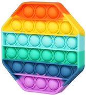 Pop it - regenboog - achthoek - anti stress - fidget toy - populaire speelgoed - speelgoed -