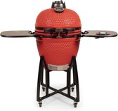 Patton - Kamado 21" - Premium Red Devil - Keramische barbecue - incl. Bluetooth kerntemperatuurmeter - LED verlichting - Large - Compleet - Rood
