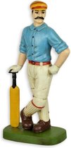 Beeld - Cricketspeler - Gietijzer - 32,5 cm hoog