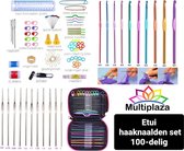 Etui haaknaalden "Multiplaza" 100-delige set - ergonomische haaknaalden - multifunctioneel  - hobby - creatief - knutselen - opbergtas