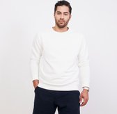 ULTRAMARINE Trui Heren met Ronde Hals van 100% Katoen - Sweater Heren met Lange Mouwen - Truien Heren Volwassenen - Sweatshirt Heren - Longsleeve Heren - Pullover Mannen - Gebroken Wit - XXL