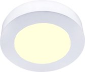 LED Downlight Slim Pro - Igna Strilo - Opbouw Rond 6W - Warm Wit 3000K - Mat Wit - Kunststof