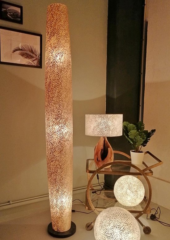 Staande lamp Vloerlamp Handgemaakt Decoratie Design cone gold...