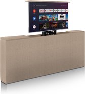 TV Lift meubel voeteneinde - Creme - 140 x 83 cm - Tot maximaal 43 inch - elektrisch - voetbord