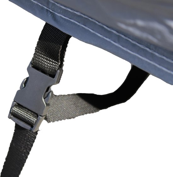 DeZeilenSpecialist Bakfietshoes - Bakfiets beschermhoes - Tweewieler Bakfietshoes - 2 Wieler Bakfietshoes - Geschikt voor Babboe City Go - Grijs - Voorzien van slotgat van DeZeilenSpecialist — afbeelding 3