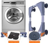 Handify® Wasmachine verhoger - Verhoging voor Wasmachine, Vaatwasser, Koelkast, Vriezer en Droger - Inclusief 4 Dempers - Verstelbaar in hoogte en breedte - Duurzaam RVS - ABS - Ma
