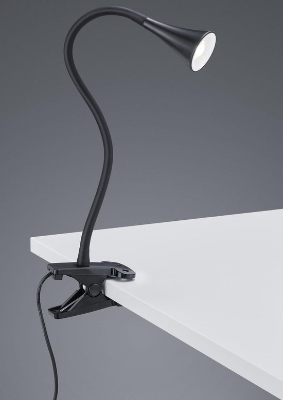 Reality Piantana LED Leia - 10W, 1020 Lm, 3000K, Dimmerabile, Telecomando, Cambio Colore RGBW, Nero/Cromo, H 104 Cm