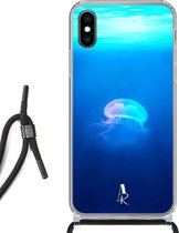 iPhone Xs hoesje met koord - Jelly Fish