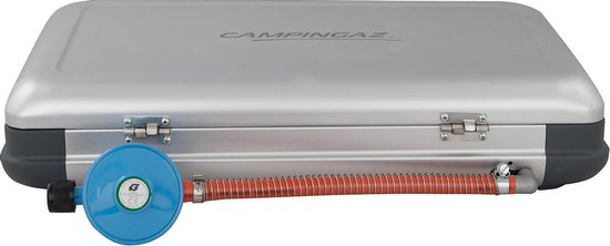 Campingaz Camping Kitchen 2 CV PZ Camping kooktoestel - 2 pits camping gas kooktoestel - 2x 2000 Watt - Piezo ontsteking - werkt op Campingaz CV470+ gascartouche - lichtgewicht camping kooktoestel 2 pits - voor 2 pannen van 24 cm - zilvergrijs van Merkloos — afbeelding 4