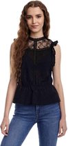 Vive Maria Top -XS- Boho Black Lace Zwart