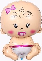 Geboorteballon | baby - meisje | 45 x 68 cm - Multikleur