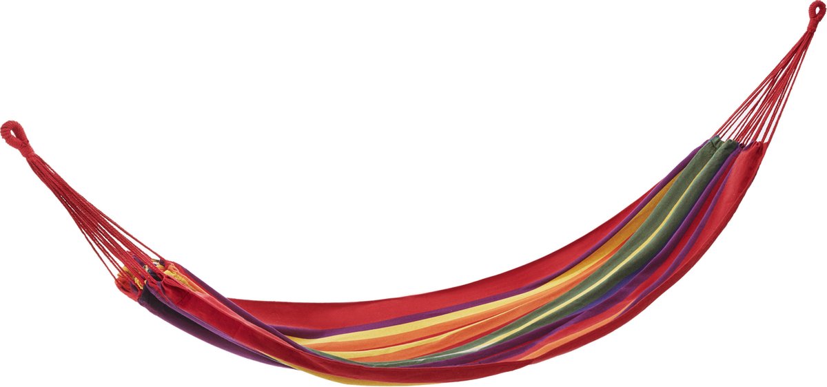 Hangmat multicolor afm. 200x100cm, 1-persoons (zonder standaard)