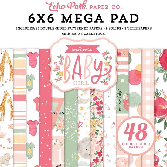 Foto: Echo park welcome baby girl 6x6 inch cardmakers mega pad wbg233031 
