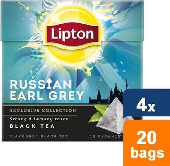 Lip­ton - Rus­si­an Earl Grey - 4x 20 zakjes