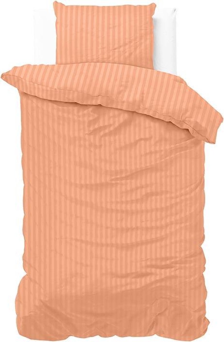 Zensation Dallas - Dekbedovertrek Hotel - 140x200/220 + 1 kussensloop 60x70 - Pastel Oranje