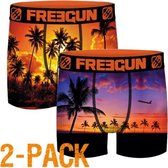Freegun microvezel | MAAT XXL | 2-pack heren boxershorts | Sunny palms