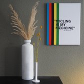 Canvas print Jan Janssen - wanddecoratie - wielrennen - quotes van wereldkampioenen - 50x40