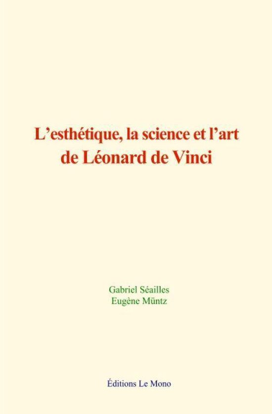 L’esthétique, la science et l’art de Léonard de Vinci - cover