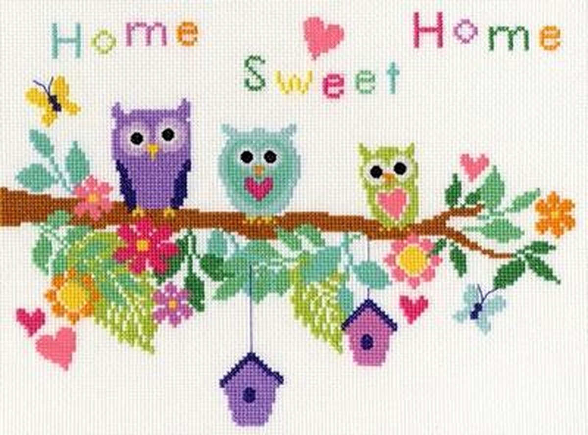 Owl Bouquet borduren (pakket)