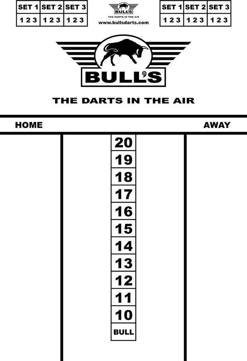 Budget Dart Scorebord 45x30 ()