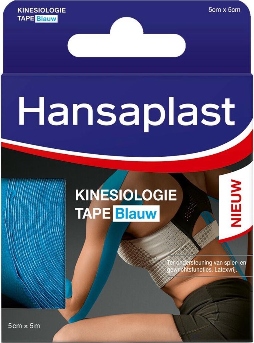 droom Malen vergeten Hansaplast Kinesiologie Sporttape - Blauw - 1 Rol, 50mm x 5m | bol.com