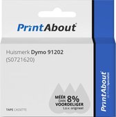 Huismerk Dymo 91202 (S0721620) Tape Zwart op geel (12 mm)