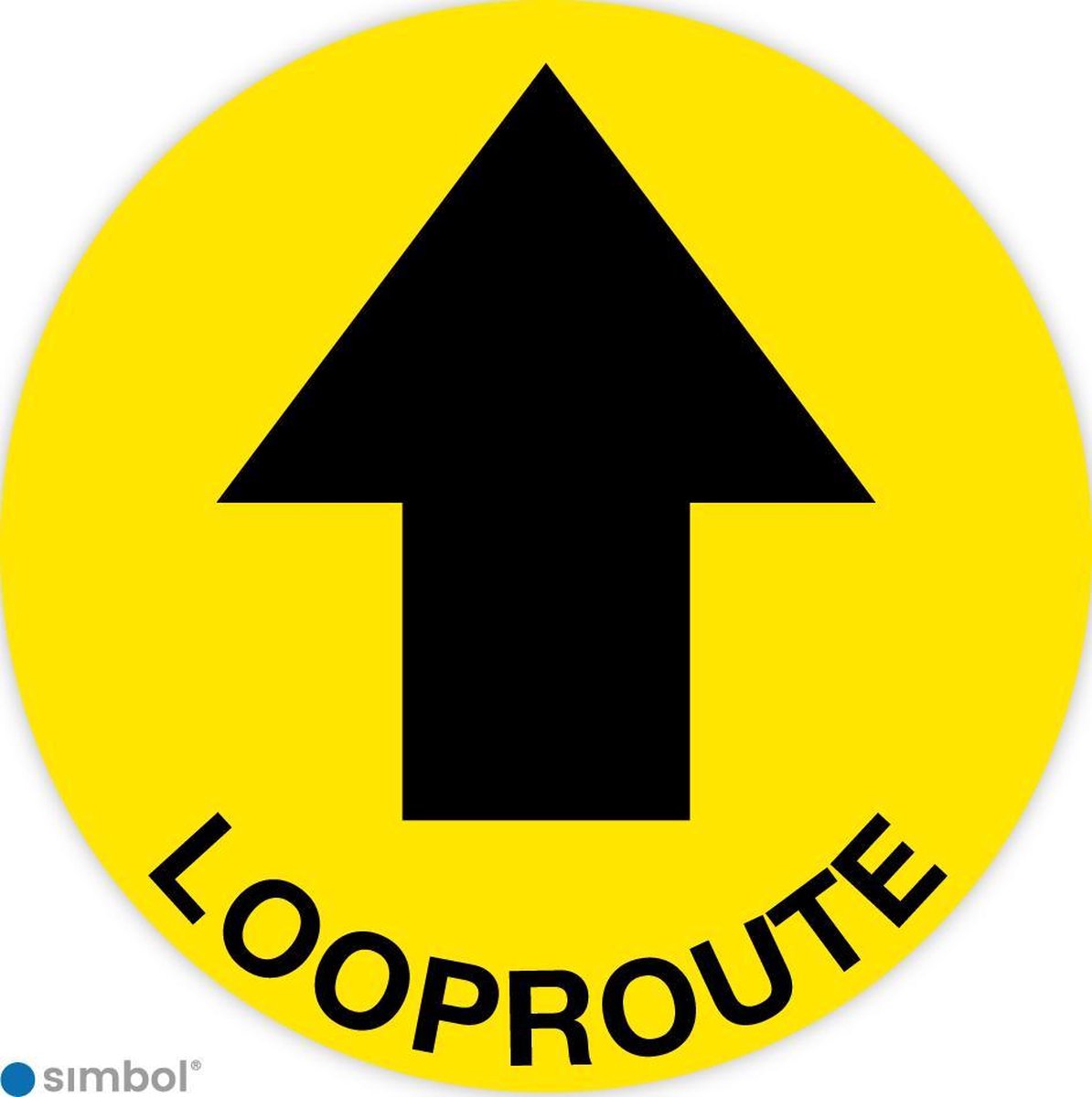 Simbol Vloersticker Looproute met Pijl - Anti-Slip - ø 30 cm - Voor binnen