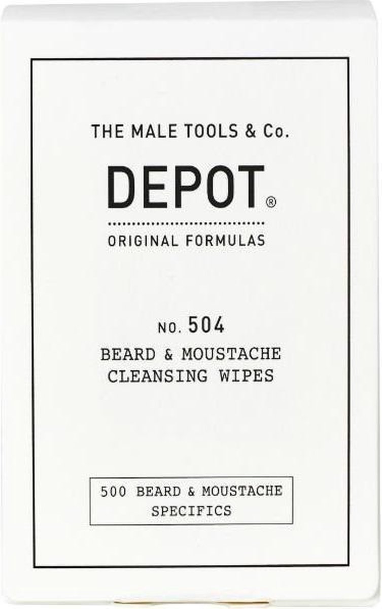 Depot - 504 Beard & Moustache Cleansing Wipes 12x