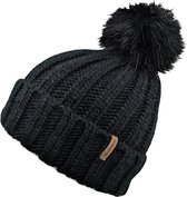 Snowflake Muts Zwart - Zwarte Beanie - Wakefield Headwear - Mutsen