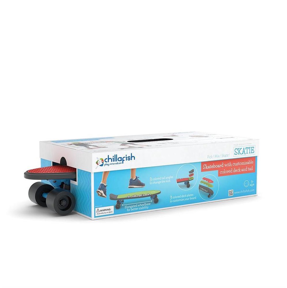 Chillafish Skateboard en Step 2-in-1 - Kinderstep omvormbaar naar Skateboard - Zwart - Jongens en meisjes 3 jaar en ouder - Verstelbaar stuur - Model Skatieskootie 2 — afbeelding 12