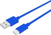 USB-Kabel Type C, 1 meter, Blauw - PVC - Celly | Procompact