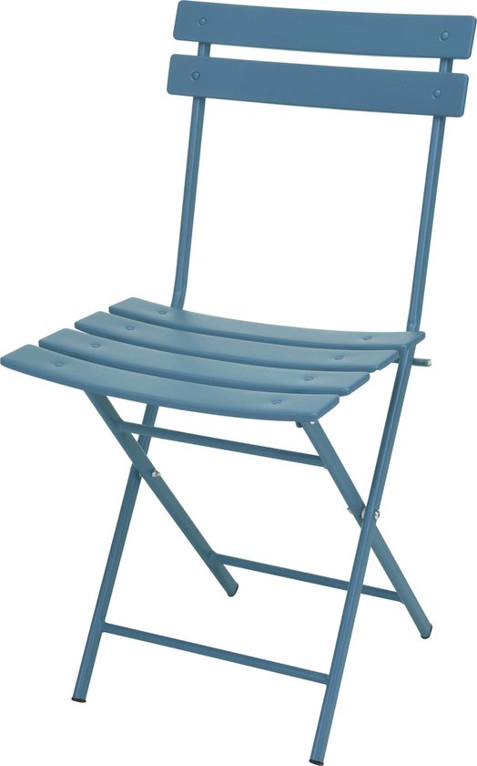 Bistro stoel Blauw - Opvouwbare tuinstoel - Terrasstoel - Bistrostoel |  bol.com