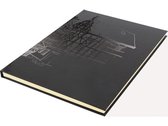 Kangaro dummyboek - A4 - zwart met design - 160 blanco pagina's - 140 grams crème papier - hard cover - K-5566