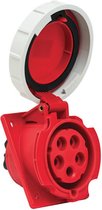 Mete - CEE female - inbouw - 5 polig 6H 32A IP67 - waterdicht - kracht - rood -  stekker 380-415VAC