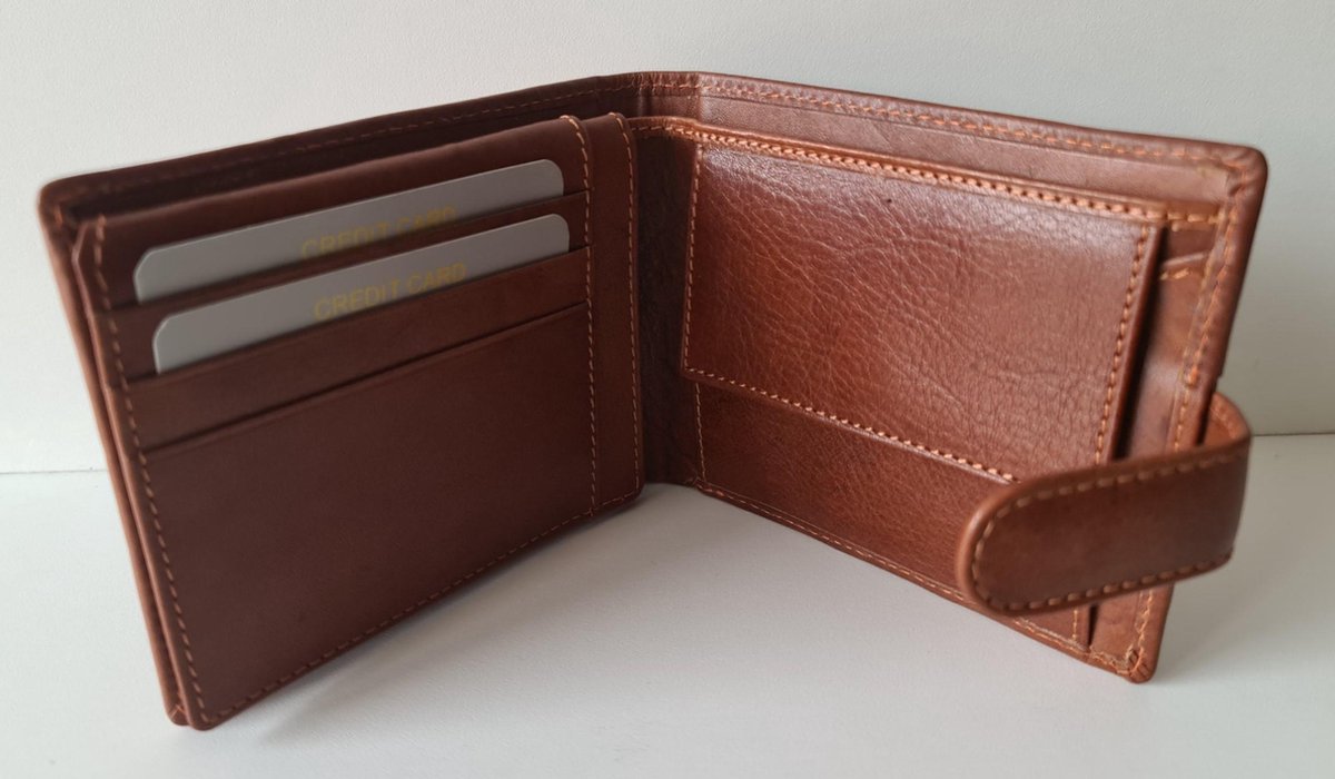 Flexloop Billfold Portemonnee - Laag Model Klein - Cognac