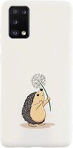 Samsung Galaxy A41 Wit siliconen hoesje Egeltje * LET OP JUISTE MODEL *