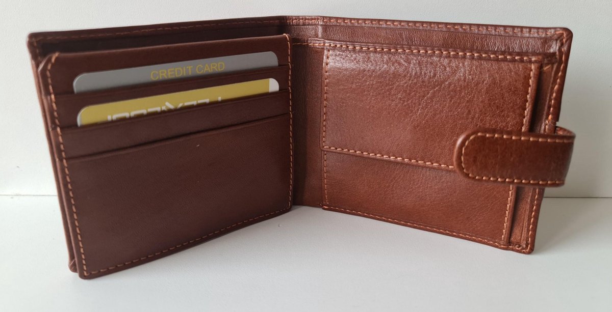 Flexloop Leren Billfold - Laag Model Groot - Cognac