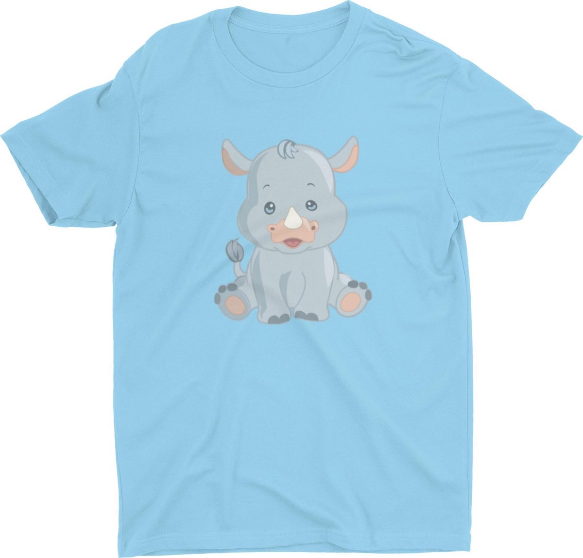 Pixeline Rhino #Blue 106-116 t/m 6 jaar - Kinderen - Baby - Kids - Peuter - Babykleding - Kinderkleding - Rhino - T shirt kids - Kindershirts - Pixeline - Peuterkleding