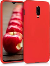 kwmobile telefoonhoesje voor OnePlus 6T - Hoesje voor smartphone - Back cover in neon rood