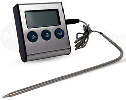 MDO Vleesthermometer – Keukenthermometer – Digitaal – BBQ Thermometer – Oventhermometer – Kookthermometer – RVS