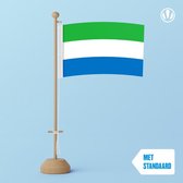 Tafelvlag Sierra Leone 10x15cm | met standaard