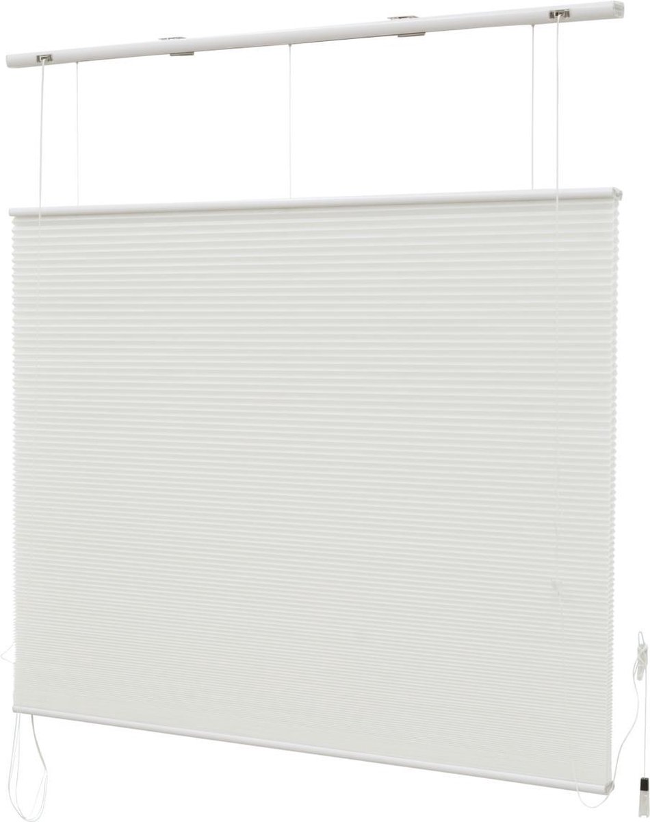 INTE Plisségordijn TDBU Dubbel unicolor Wit 160x175cm