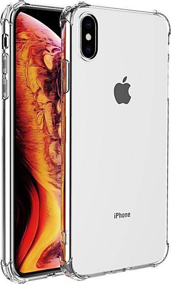 Geschikt voor iPhone Xs Max bumper case TPU + acryl - transparant