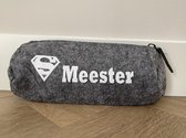 Stijlie kids Vilten Pennenetui Super Meester Meester cadeau