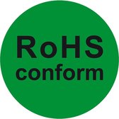 Sticker 'RoHS conform', 10/kaart, groen Ø 30 mm