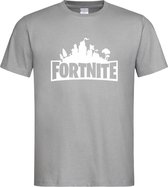 Grijs T shirt met Wit "Fortnite Battle Royal" print size S