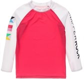 Snapper Rock - UV Rash Top voor jongens - Longsleeve - Maritime Fliers - Koraal/Wit - maat 116-122cm