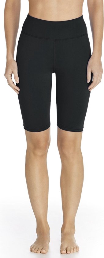 Coolibar UV zwem/sport legging kort Dames - Zwart - Maat 42 | bol.com