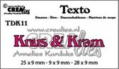 Crealies Texto Dies Dansk Knus & Kram (Deense tekst)