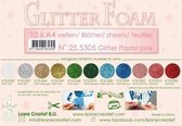 LeCrea - Glitter foam 10 vel A4 - pastelroze 25.5305